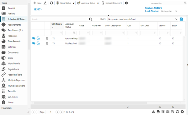 Advanced Helpdesk - Schedule Of Rates