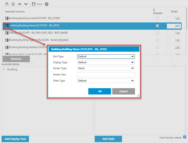 Customising Grids
